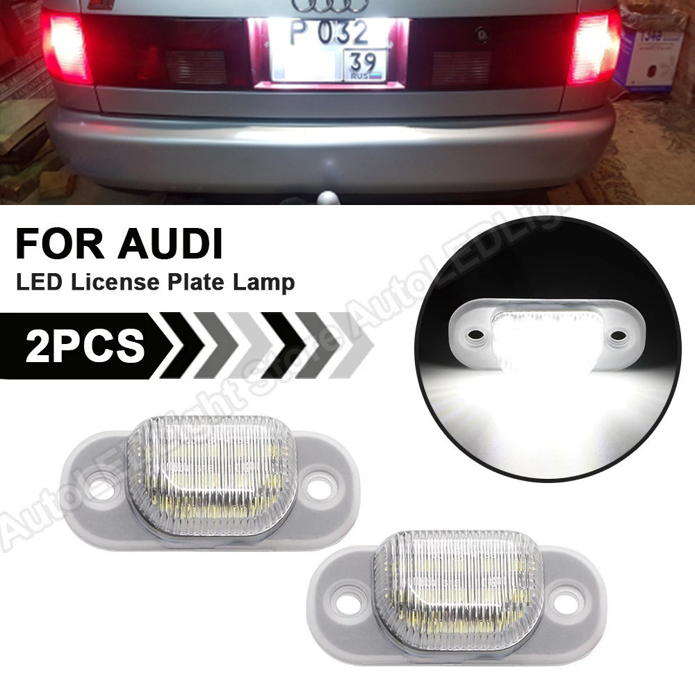 Lâmpadas LED De Placa De Licença Para Audi 80 B4 1992-1996 Cabrio 1992-2002 100/S4 C4 1991-1994 A6/S6 C4 1994-1997 2 Peç