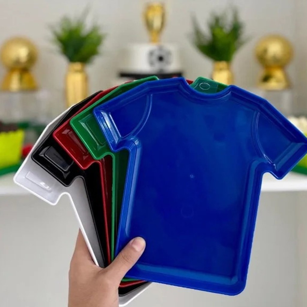 1 Bandeja Camisa Futebol – Camiseta Decoração de Festa Copa do Mundo
