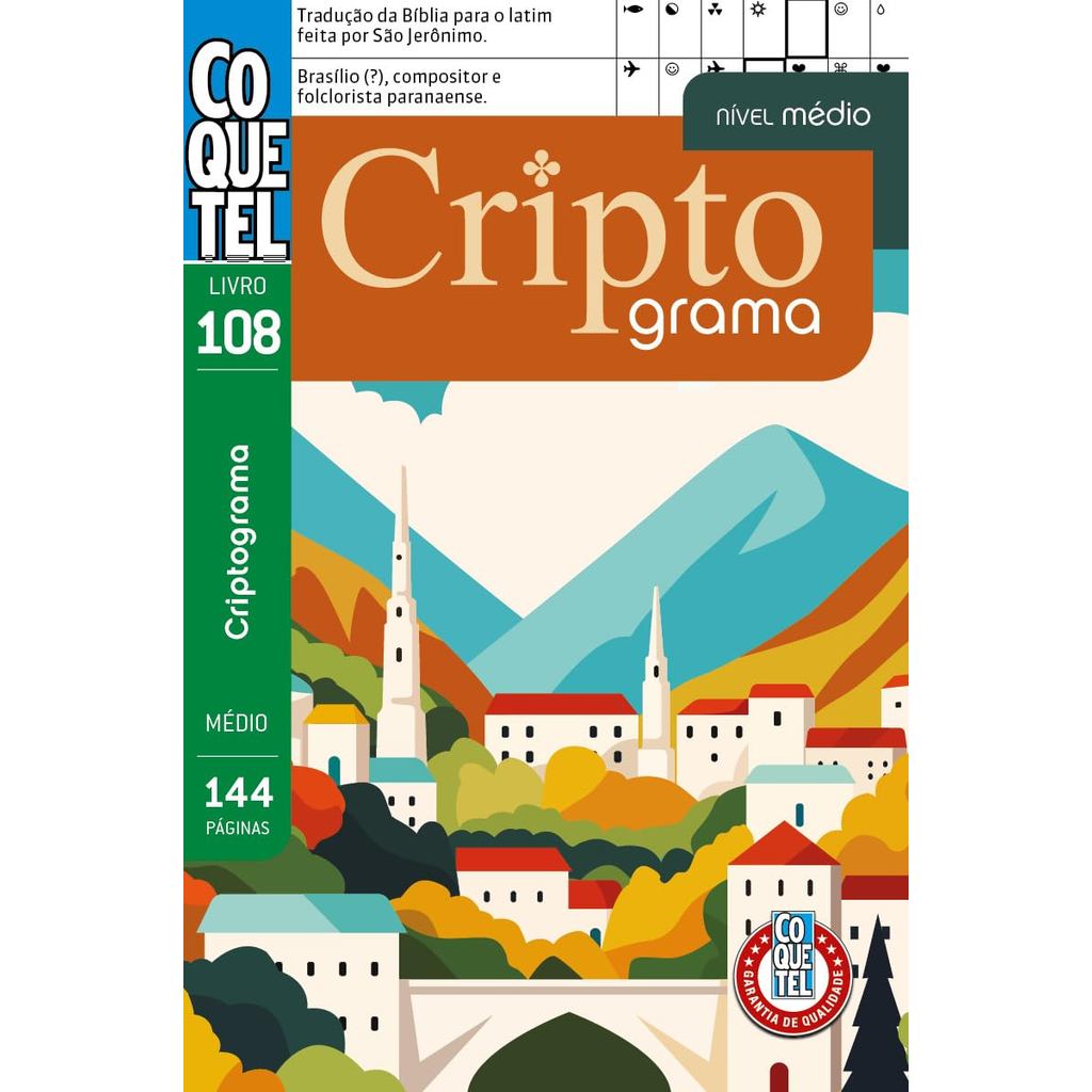 Livro Coquetel Criptograma 108 | Nível Médio em Oferta na Shopee