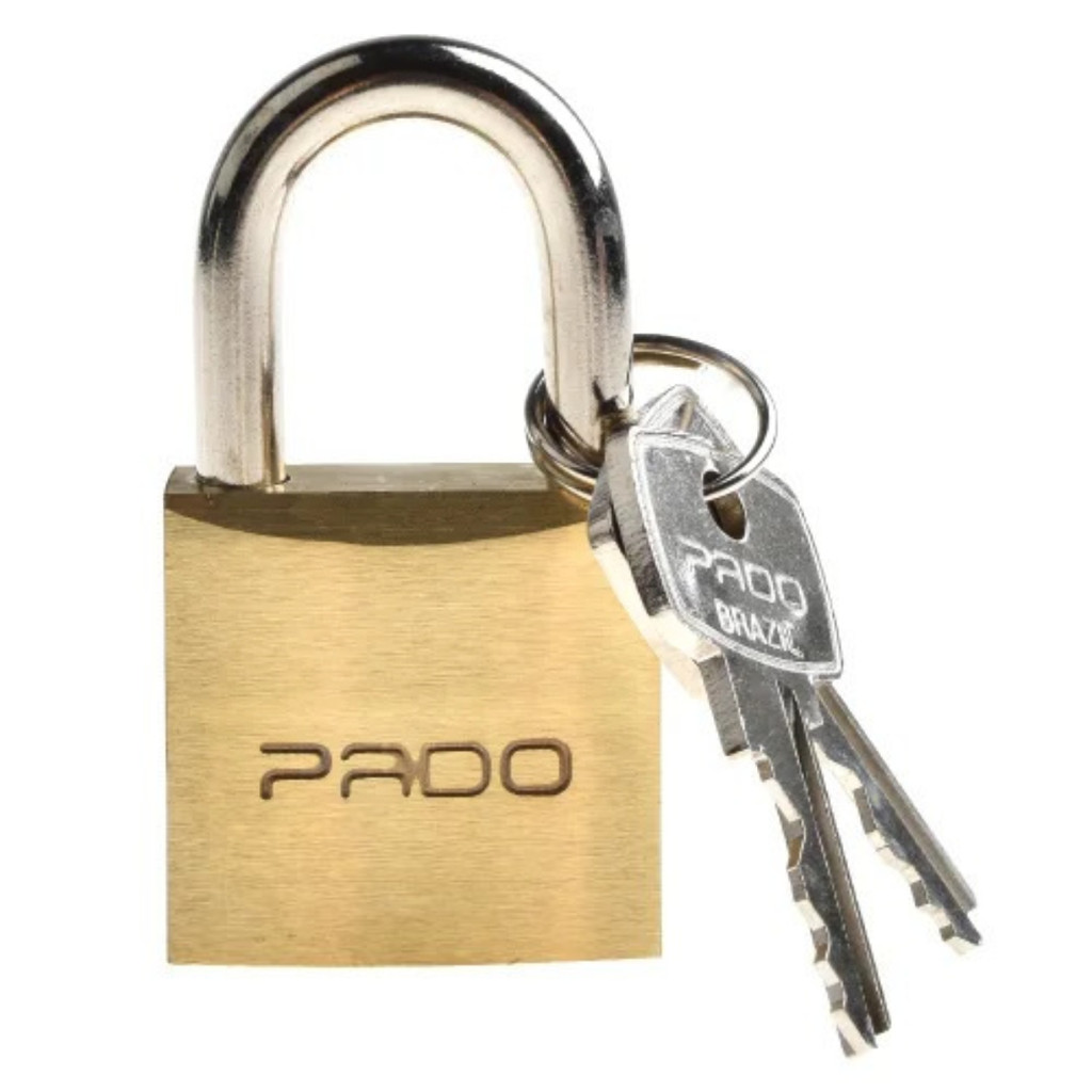 Cadeado Latão LT Com 2 Chaves Iguais Dourado Pado em Oferta na Shopee