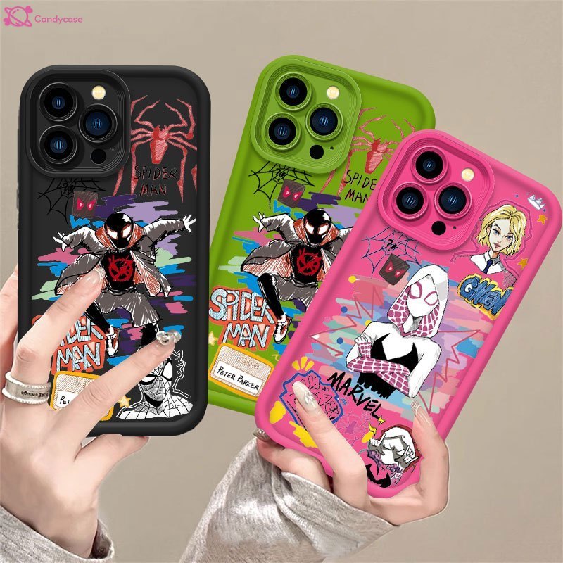 Capa Para Samsung A17 A07 A56 A36 A55 A54 A16 A15 A14 A05S A51 A52 A34 A35 A32 A13 SoftCase Rua Homem-Aranha Doces