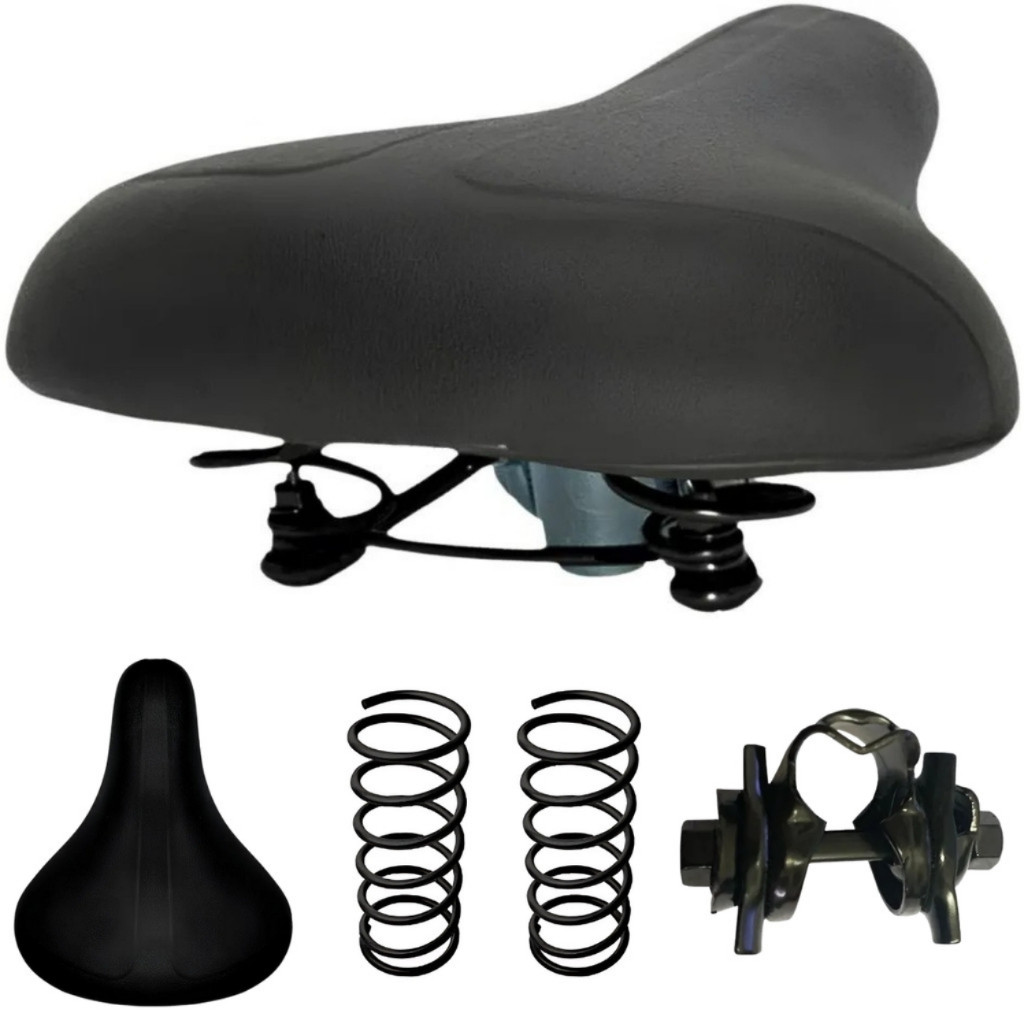 Selim bicicleta 2 Molas Sueco Preto Banco Confortavel passeio em Oferta na Shopee