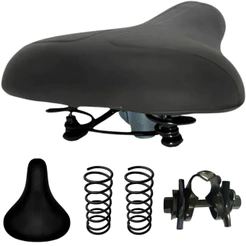 Selim bicicleta 2 Molas Sueco Preto Banco Confortavel passeio