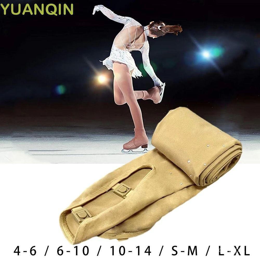 Meia-Calça De Patinação Artística YUANQINZT , Strass Para Meninas , Meias Em Collant Tom De Pele