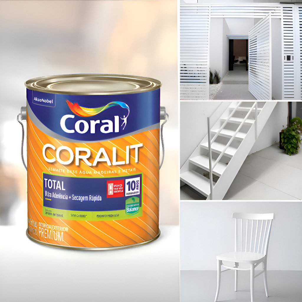 Esmalte Base Água Metal E Madeira 3,6l Alto Brilho E Secagem