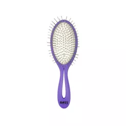 Escova Pet Cachorro Gato Bio-Flex Bass Hydra Com Pinos de Metal Sem Bolinhas Roxo