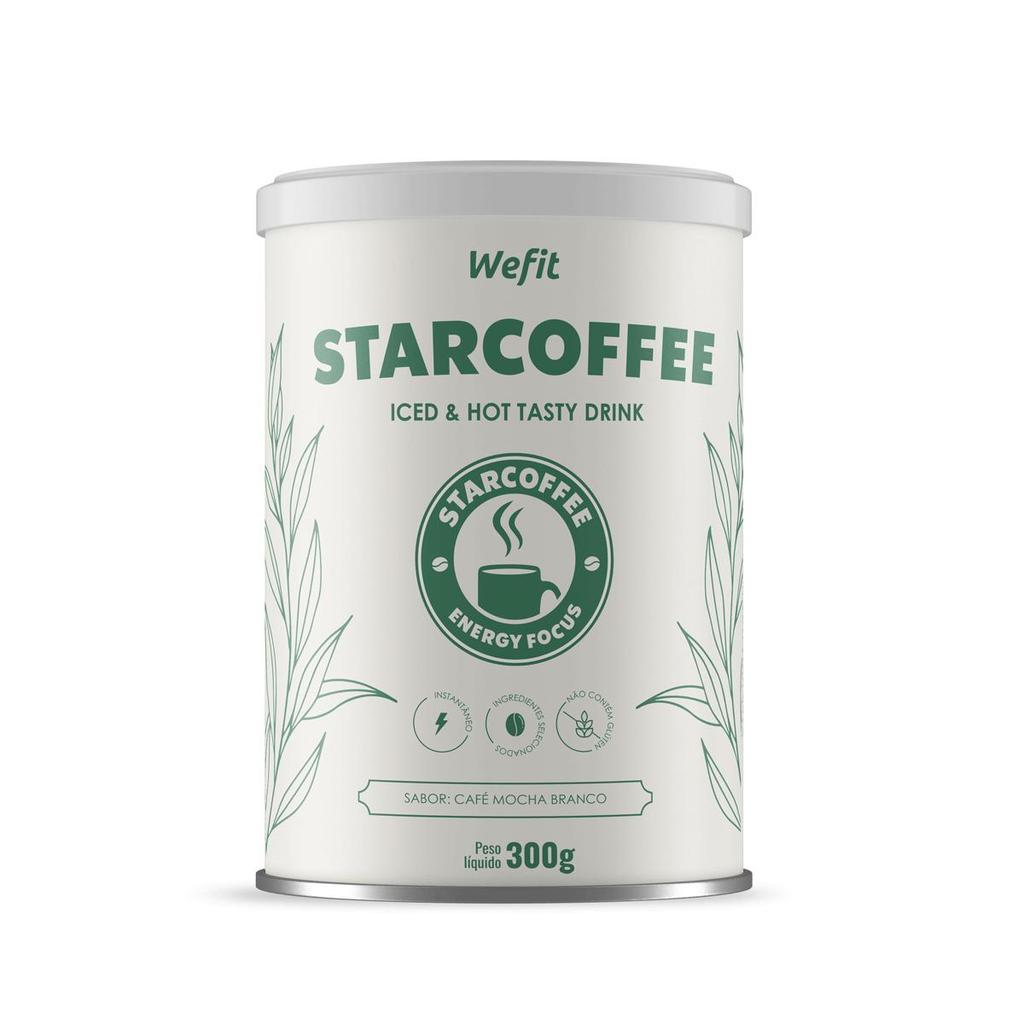 Starcoffee Pote 300g Sabor Café Mocha Branco Wefit em Oferta na Shopee