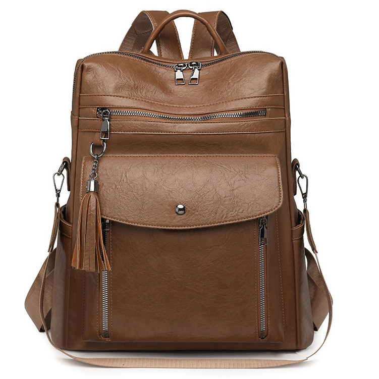 Modelo 2240, nova mochila feminina em PU, estilo retrô europeu e americano, versátil em Oferta na Shopee