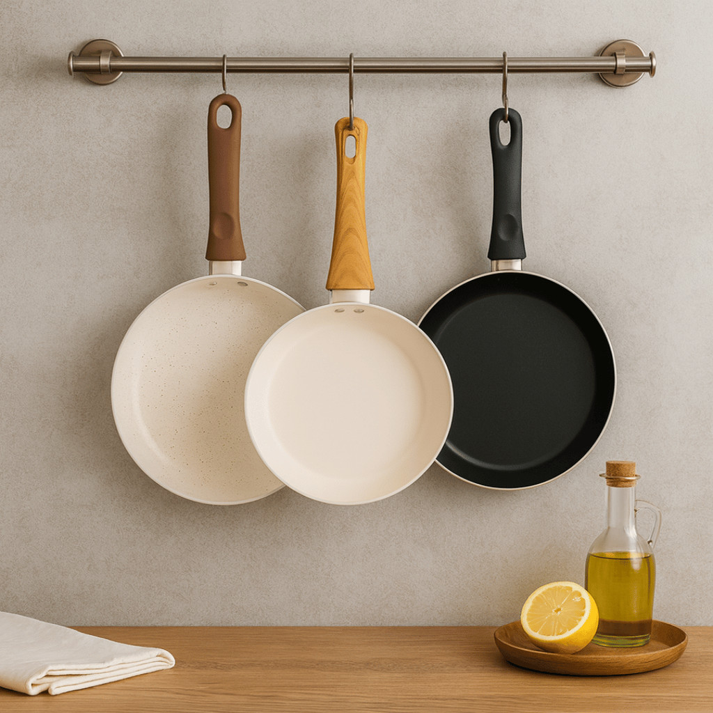 Imagem Frigideira Antiaderente de Alumínio Soft Touch Revestimento Cerâmico Premium 20, 22 e 24cm