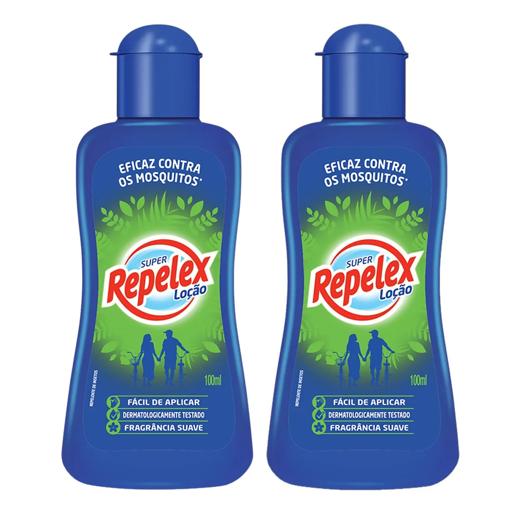 Repelente Loção Suave Super Repelex Squeeze 100ml kit c/2