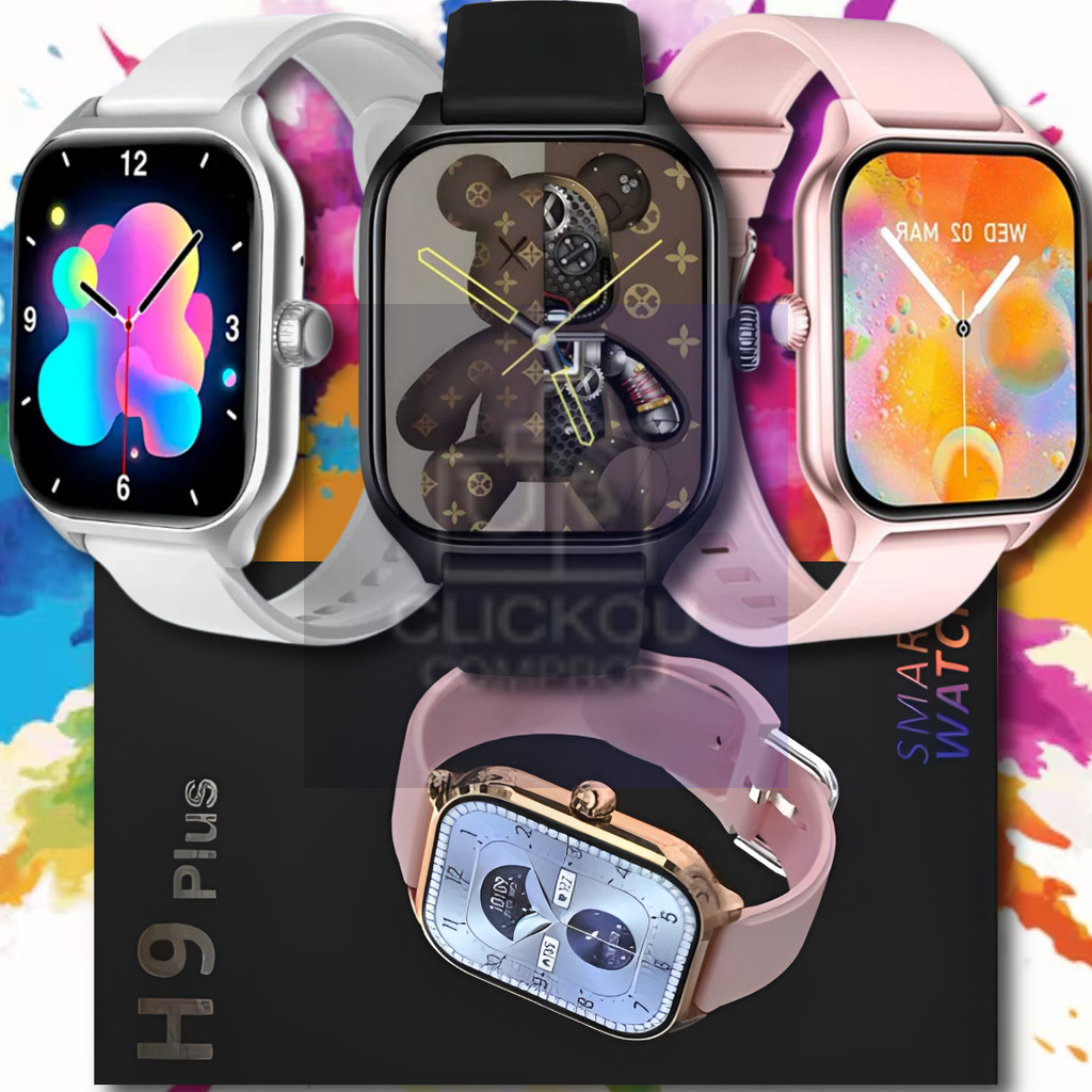 Smartwatch Laxasfit H9 Plus 49mm Relógio Esportivo BT c/Chamadas Saúde Notificações Alta Performance