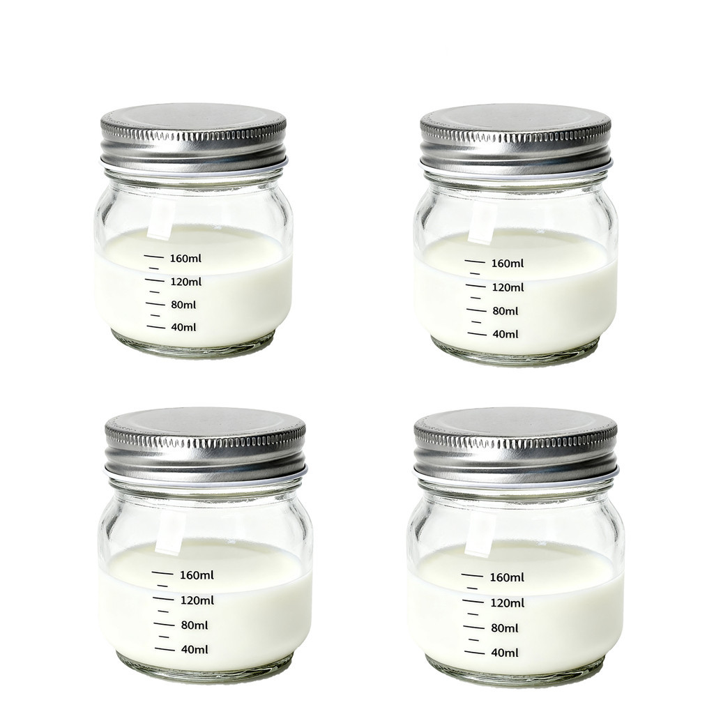 MODIVA Kit 12x Potes Vidro 240ml – Tampas Metálicas Herméticas, Ideal para Armazenar Leite Materno em Oferta na Shopee