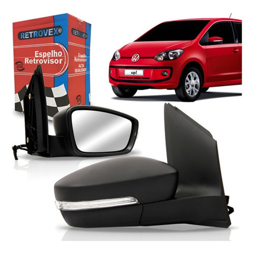 Retrovisor Volkswagen Up Eletrico Pisca Seta 2014 2015 2016 a 2021 novo otima qualidade