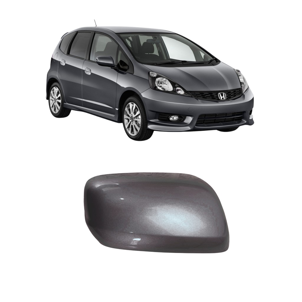 CAPA MOLDURA RETROVISOR HONDA NEW FIT 2009 À 2014 SEM FURO CINZA IRIDIUM  LADO DIREITO (PASSAGEIRO)