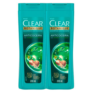 Kit 2 Shampoo Anticaspa Clear Botanique Anticoceira 200ml em Oferta na Shopee