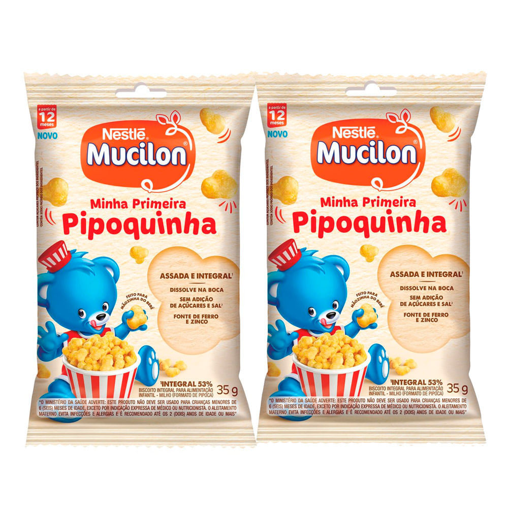 Kit 2 Snack Mucilon Pipoquinha Milho 35g em Oferta na Shopee