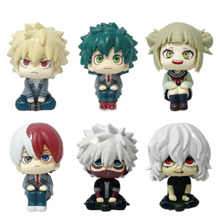 1 Peça 10cm Anime Meu Herói Academia Figura Versão Q Posição Sentada Todoroki Shoto Bakugou Katsuki Midoriya Izuku Figur em Oferta na Shopee
