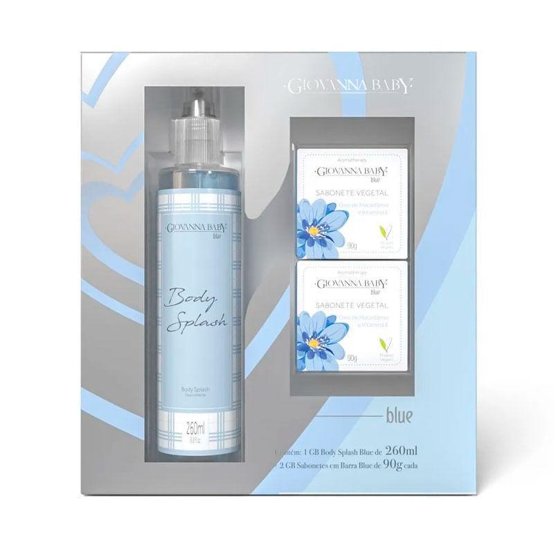Kit Desodorante Corporal Body Splash Giovanna Baby Blue 260ml + Sabonete em Barra Giovanna Baby Blue 2 Unidades 90g Cada em Oferta na Shopee