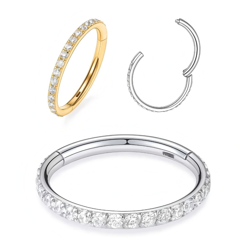 Argola de Piercing Titânio para Orelha, Nariz e Boca – Compatível com Tragus, Cartilagem, Helix, Conch e Septo