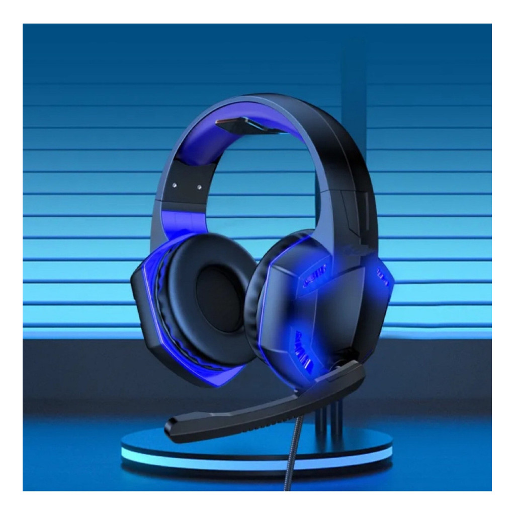 Fone De Ouvido Gamer Microfone Headset Luz Led Pc Estereo