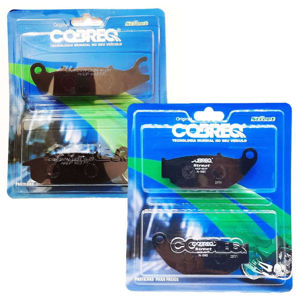 Kit Pastilhas de Freio Xre 190 Abs 2025-2026 / Nxr 160 Bros Abs 2025-2026 Cobreq