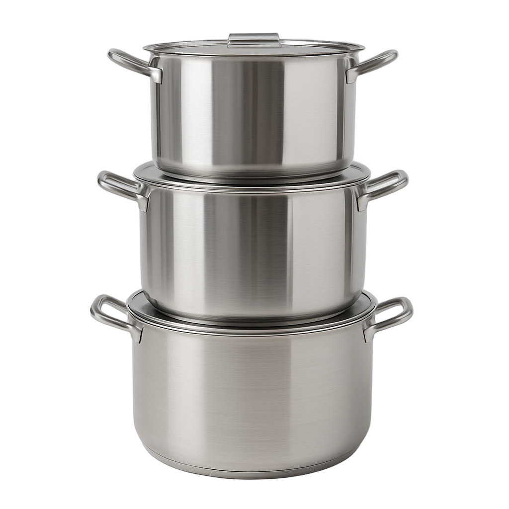 Jogo De Panela De Alumínio Grande Kit Feijoada Caldo 3 Peças