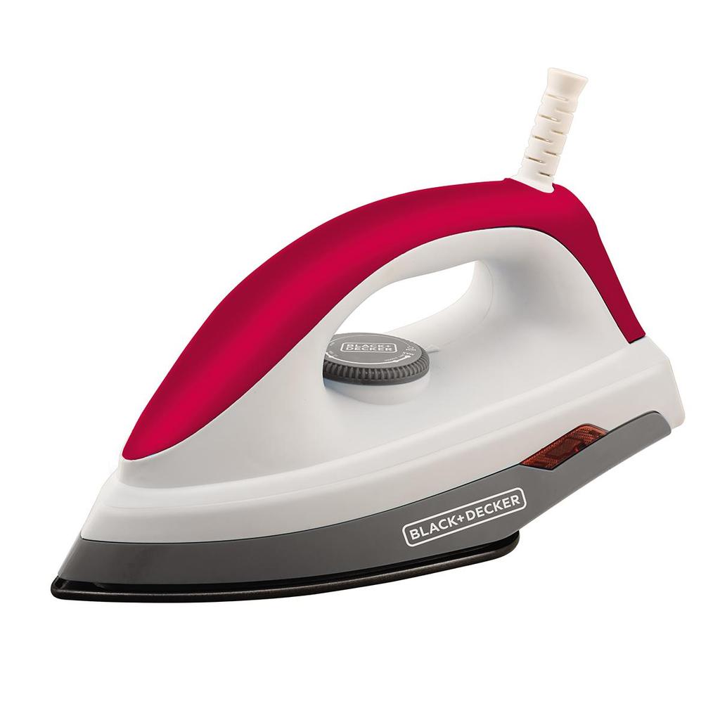 Ferro de Passar Roupa a Seco Black + Decker Daily Dry Antiaderente Cerâmica Gliss 220V 1000w Vermelho - F300-B2 em Oferta na Shopee