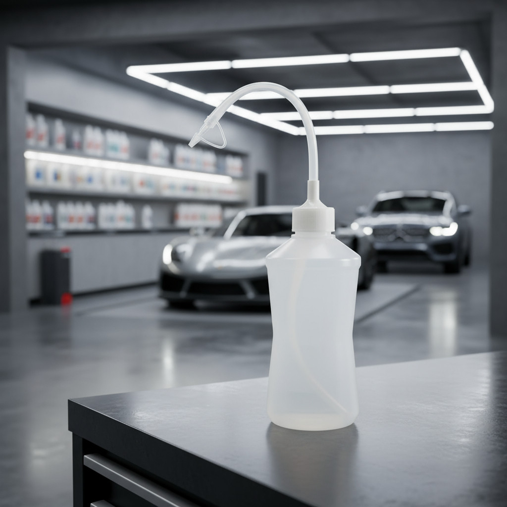 Almotolia Plástica Transparente 300ml Bico Reto Ou Curvo