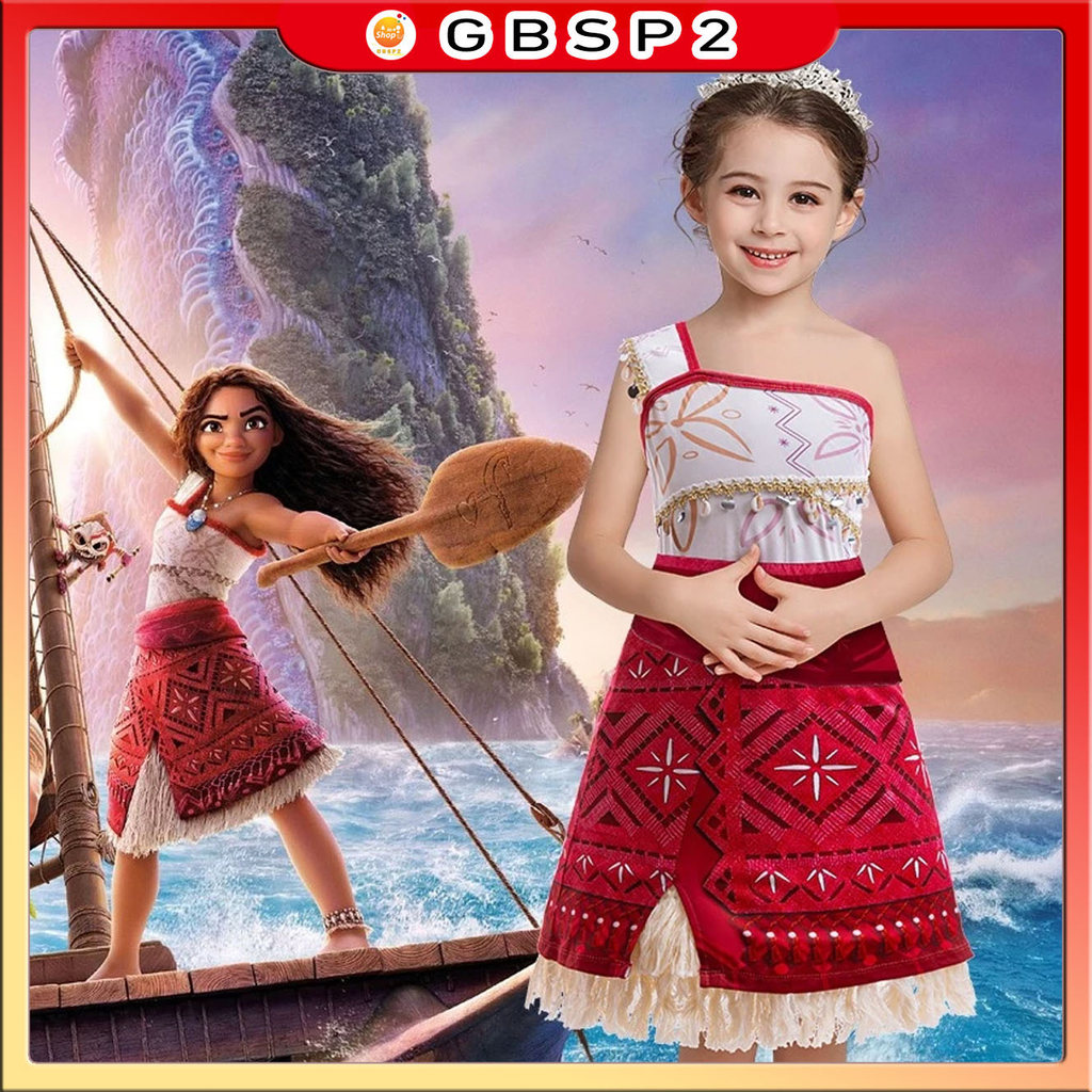 Fantasia Moana Infantil Para Cosplay E Apresentação Crianças Halloween Fantasia Vestidos em Oferta na Shopee