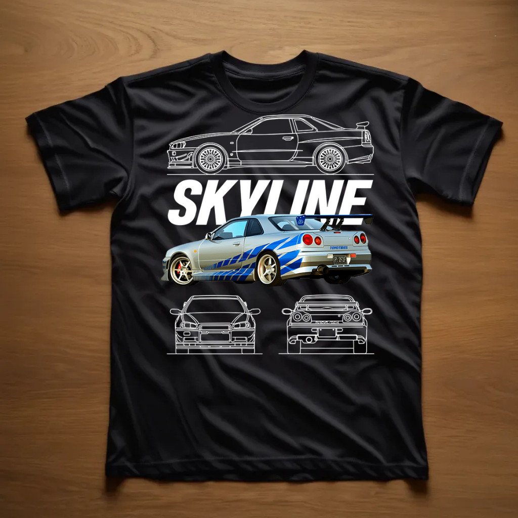 Camiseta de carro,Vel0zes e Furi0sos, skyl!ine, R-34, Carro do Br!an, Toret0, corrida, carros e N!ssan plus size