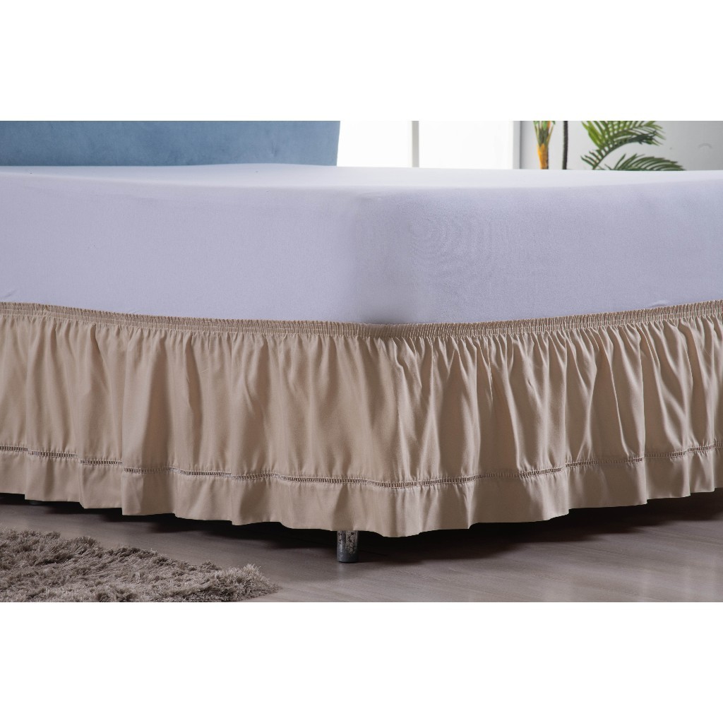 Saia Box Para Cama Casal Com Ponto Palito e Elástico em Oferta na Shopee