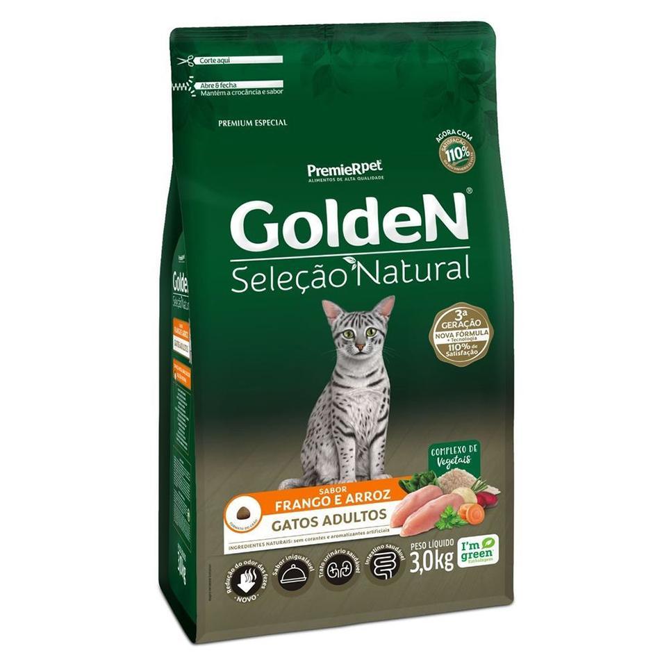 Ração PremieR Pet GoldeN Seleção Natural Gatos Adultos 3kg em Oferta na Shopee