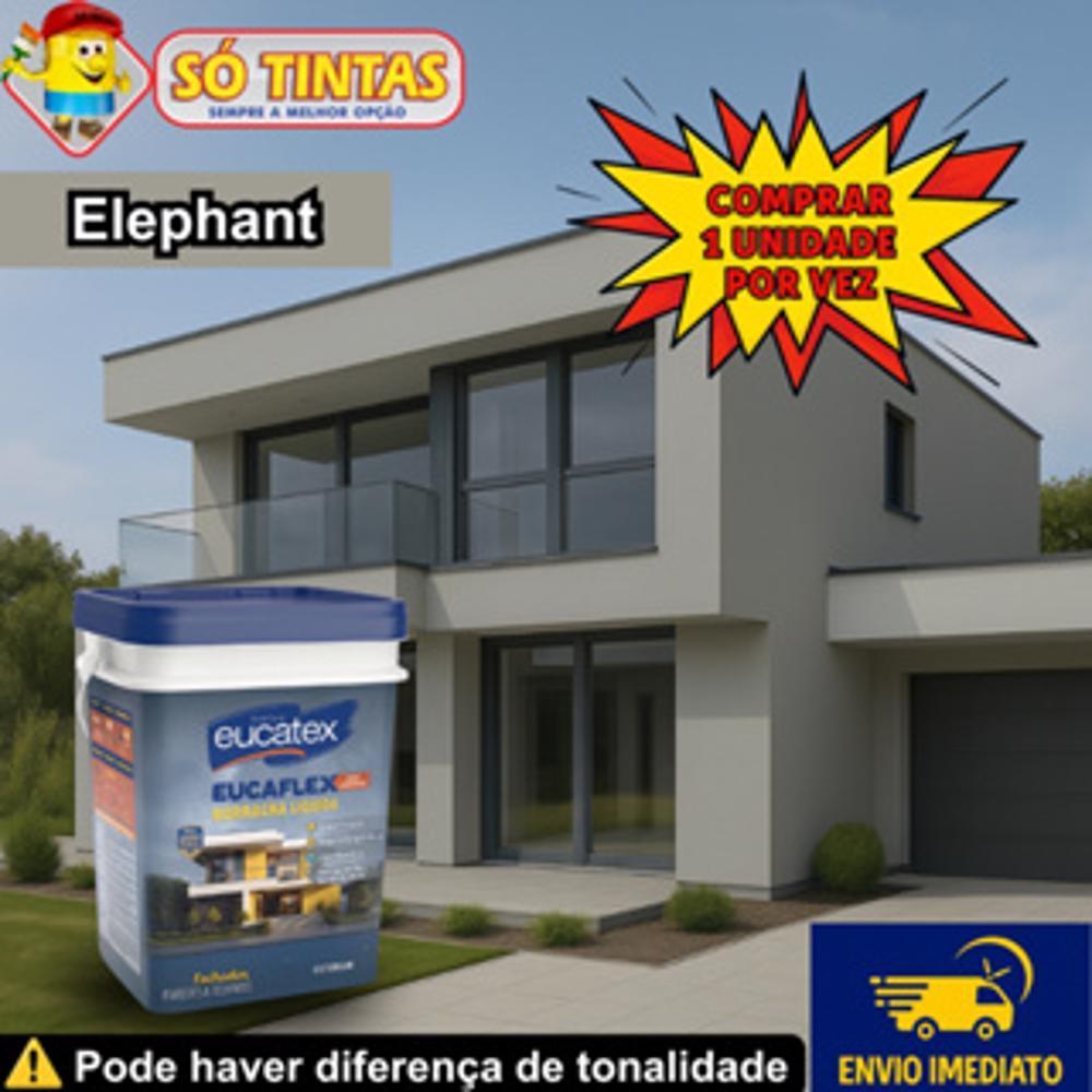 Borracha Líquida Impermeabilizante Eucatex Cinza Elephant 20kg Tinta Parede Interna e Externa em Oferta na Shopee