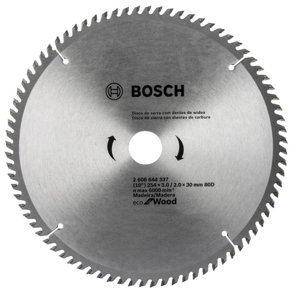 Disco de Serra Circular ECO 254 x 80 MM 80 Dentes BOSCH em Oferta na Shopee