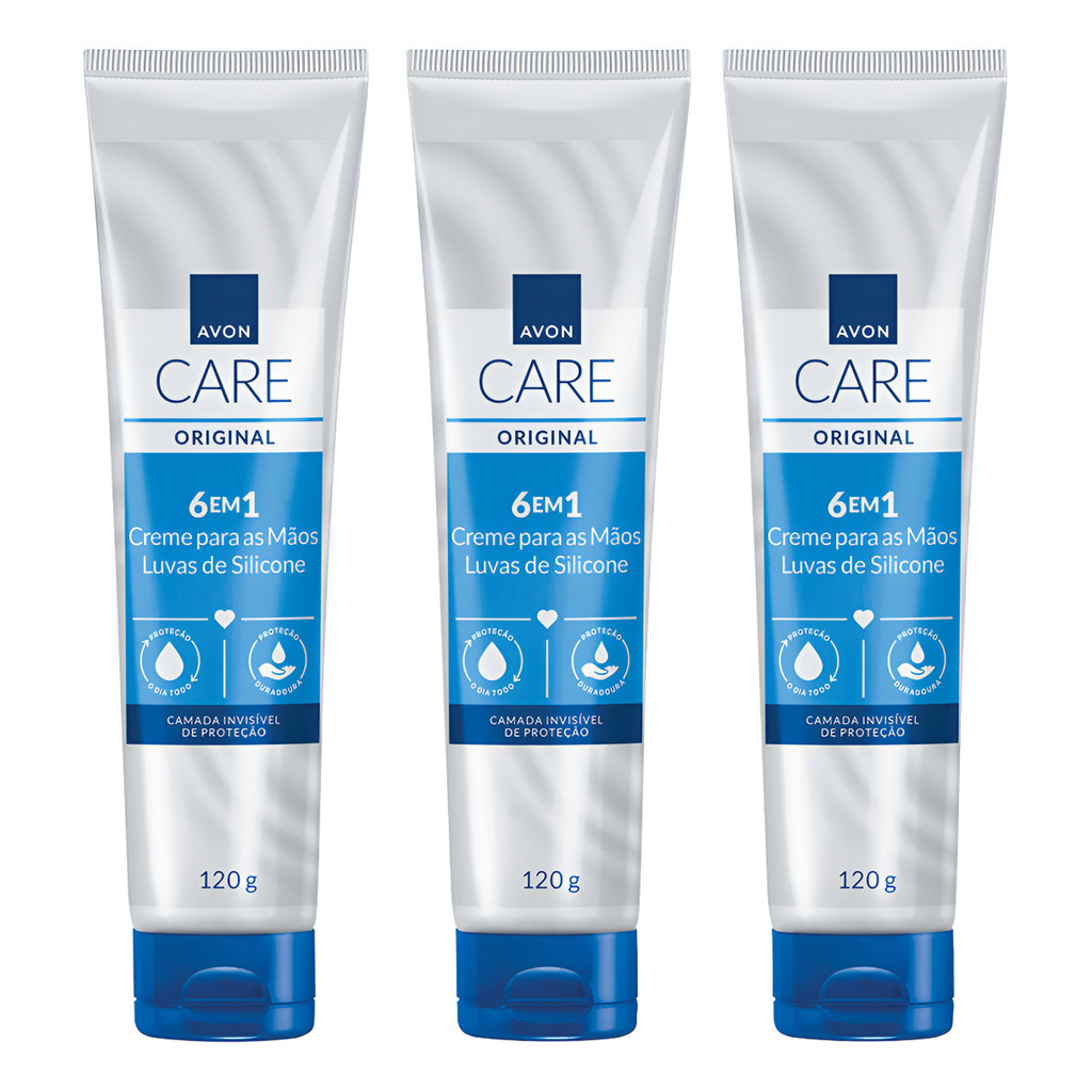 Kit C/3 Luva De Silicone By Avon Care (3 Itens) Sem Fragrância