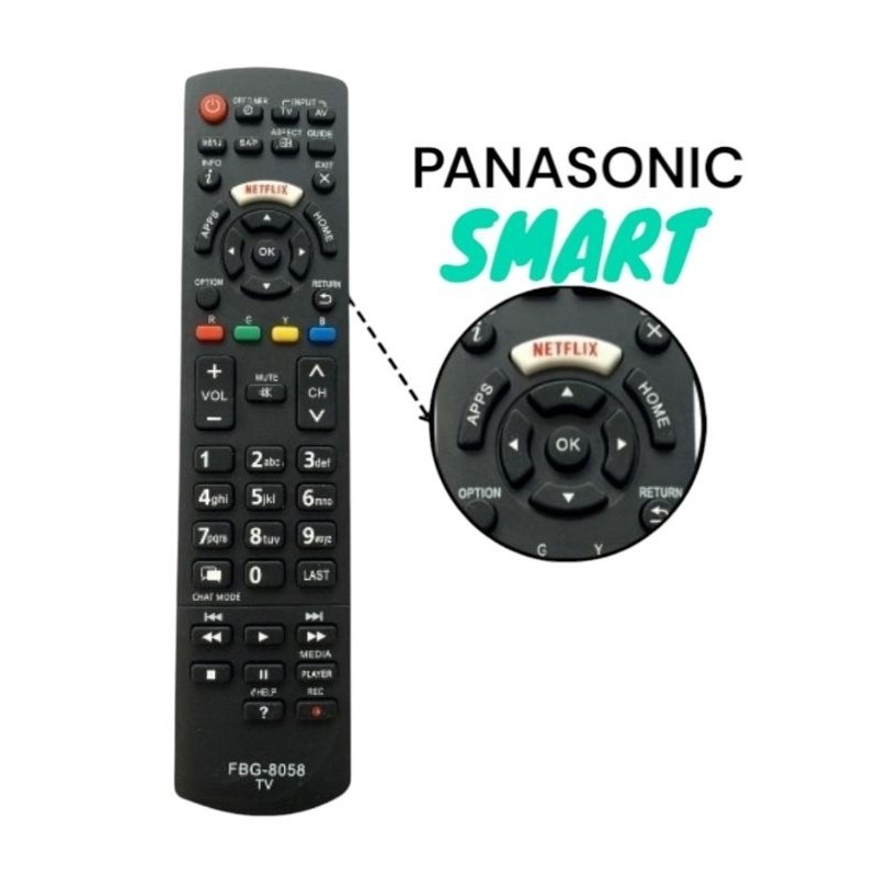 CONTROLE REMOTO P TV PANASONIC Viera Led tnq2b4905 / tc-55cx640b FBG-8058
