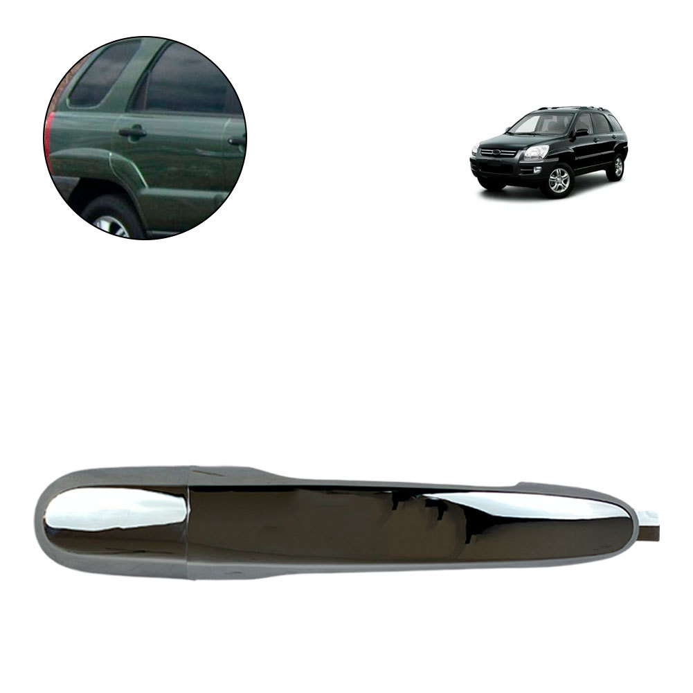 Maçaneta Exterior Traseira Direita Cromada Sportage Anos 2005 2006 2007 2008 2009 2010