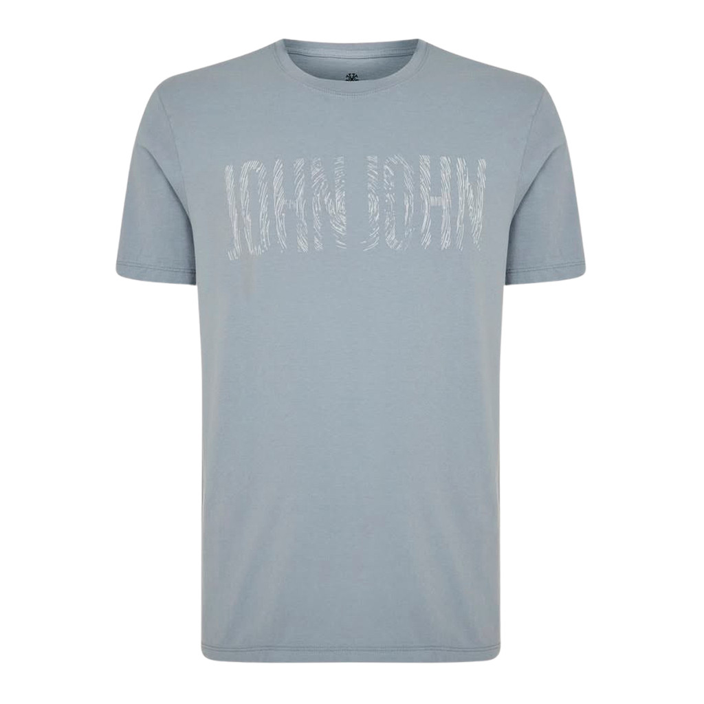 Camiseta John John Cinza Claro Regular Spiral