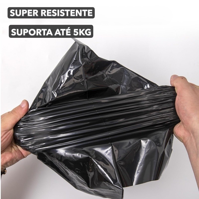 Detalhes do 100 Envelopes Preto Segurança Impermeável 13x25 20x25 - CUSTO BENEFICIO
