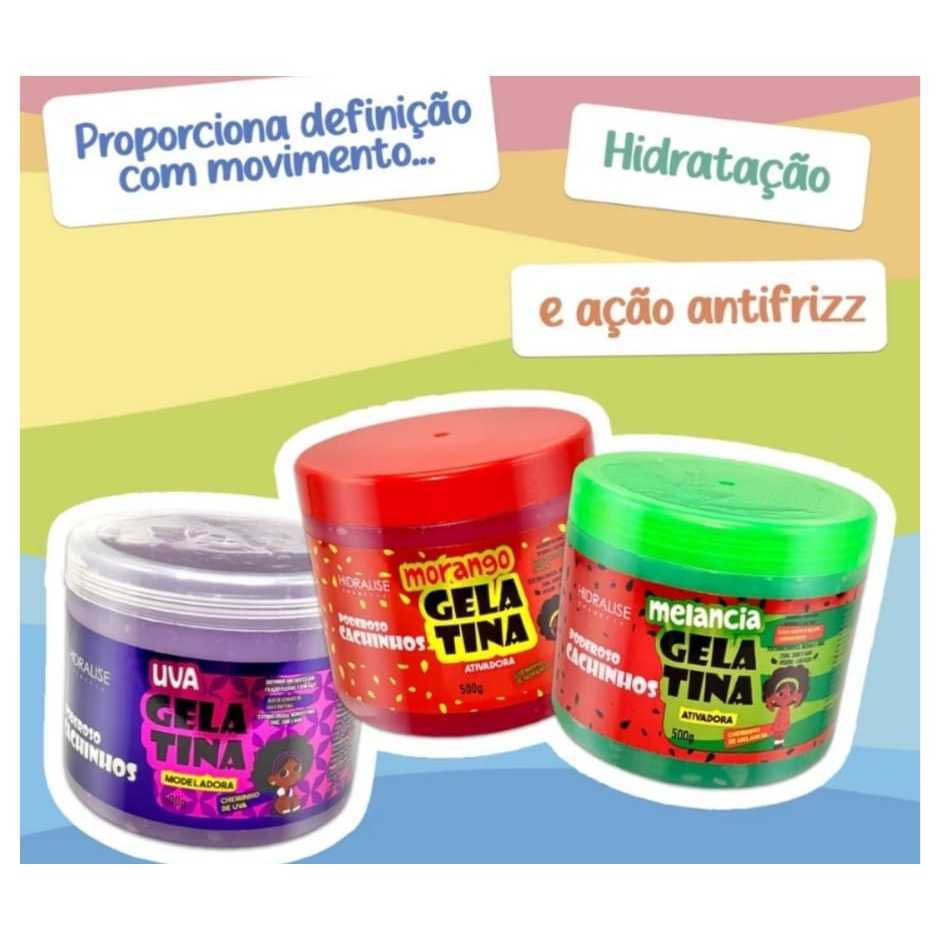 Gelatina Ativadora Kids Modeladora Ant Frizz cabelo cacheado crespo Escova Para Fitagem Perfeita= em Oferta na Shopee