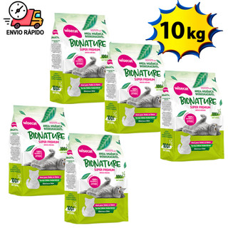 Areia Higiênica Para Gato de Mandioca Wisecat 6 ou 10 kg