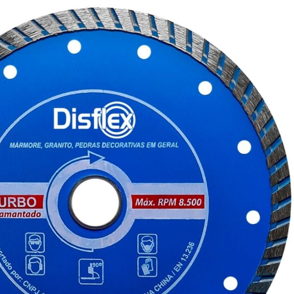 Detalhes do Disco diamantado turbo 230 mm para concreto - 21.013 Disflex