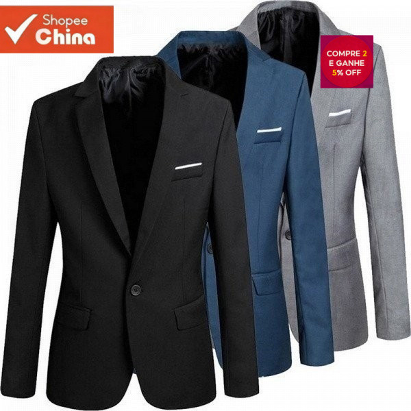 Blazer Masculino Moderno Casual Slim Fit IBOP