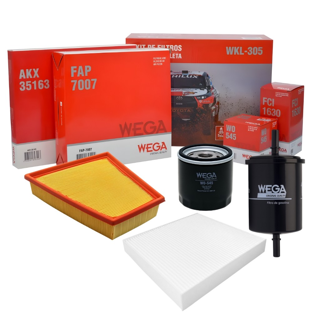 Kit Revisão Filtros Gol Voyage G7 G8 1.6 2016-2022 Wega