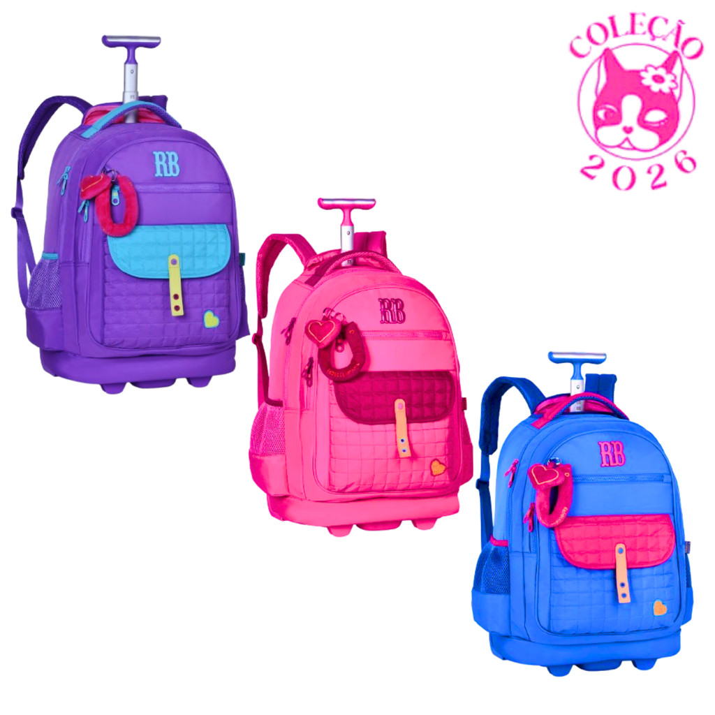 Mochila de Rodinhas Rebecca Bonbon Plush Dreams - Clio Style em Oferta na Shopee