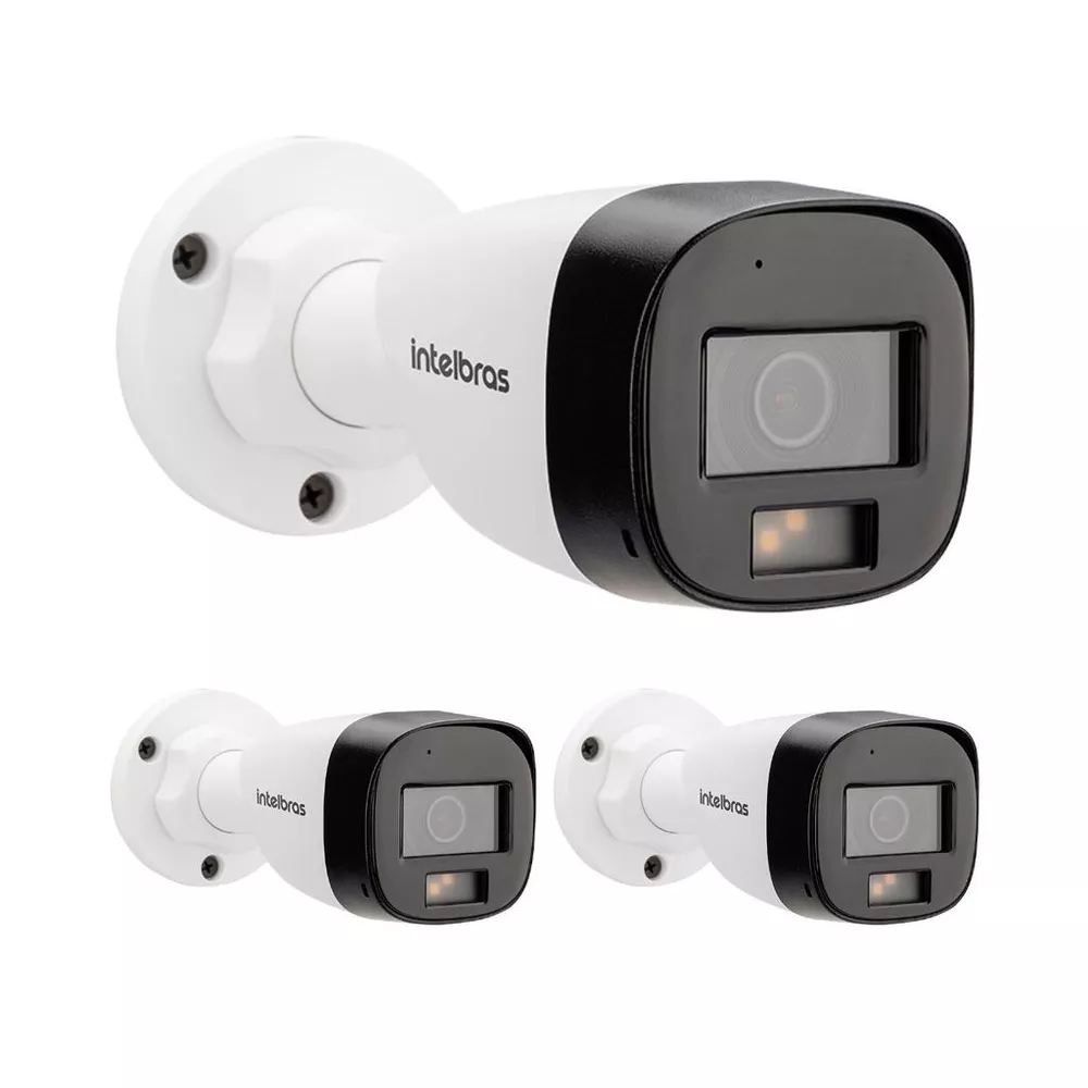 Kit 3 Câmeras Multi HD 2 Megapixels 20m VHD 3220 B FULL COLOR + Intelbras