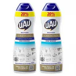 Kit 2un Saponáceo Cremoso UAU Tradicional 250ml Promo