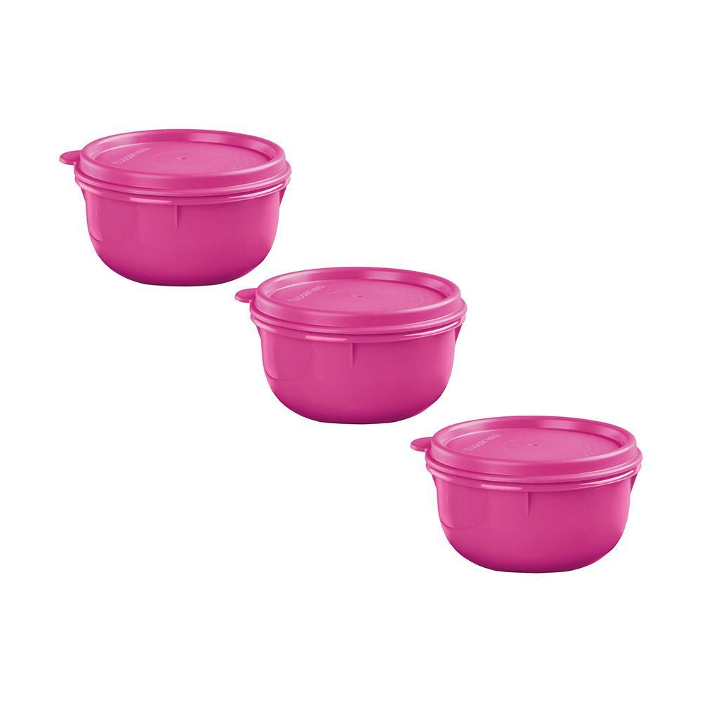 Kit 3 Potes Tupperware Tigelinha Rosa 250ml em Oferta na Shopee