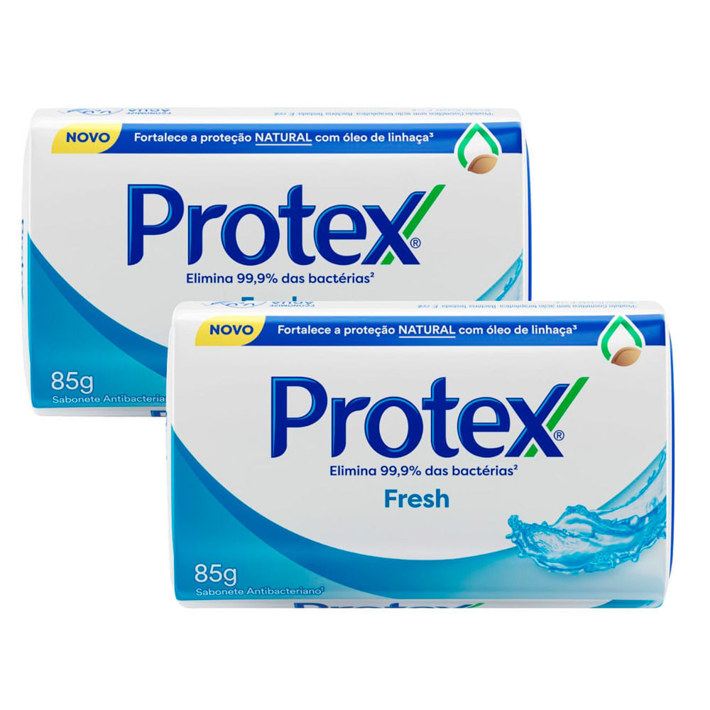 Kit 2 Sabonete em Barra Antibacteriano Protex Fresh 85g