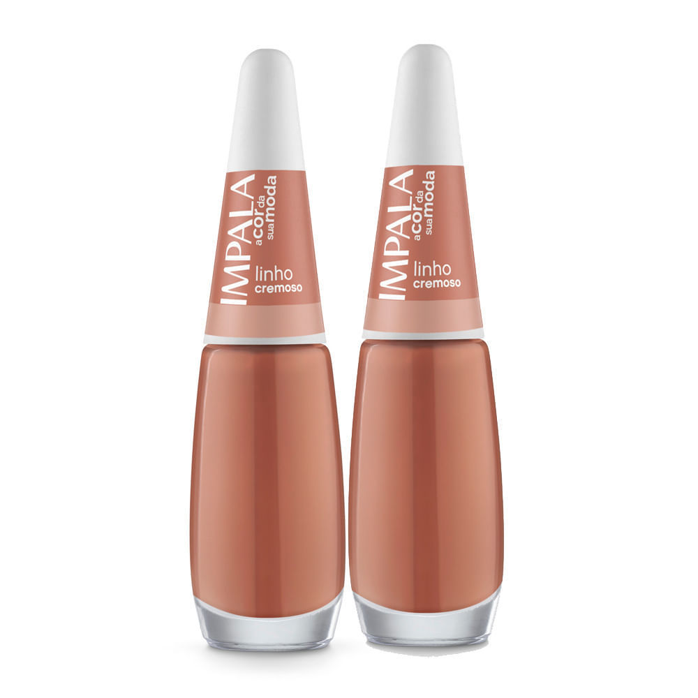 Kit 2 Esmalte Impala A Cor da Sua Moda Cremoso Cor Linho 7,5ml